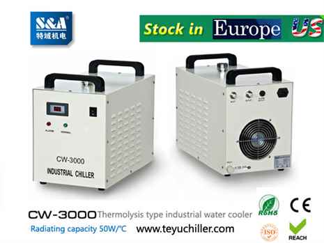 S&A water-cooled chiller CW-3000 AC220V, 50Hz for co2 laser or CNC spindle