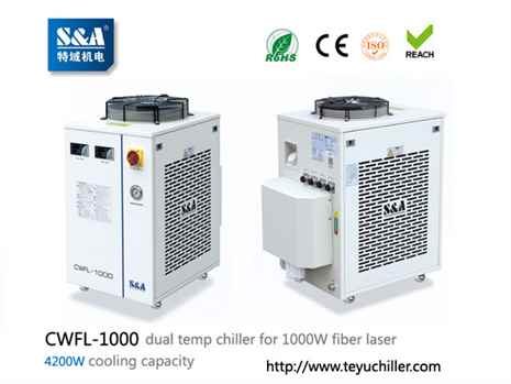 S&A chiller CWFL-1000 for cooling 1000W fiber laser cutting & engraving machine