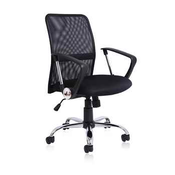 Office Essentials Chair with Wheels, Mesh, Black - Toptopdeal.co.uk