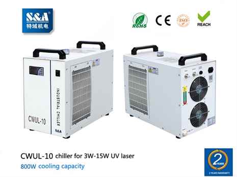 S&A air cooled water chiller CWUL-10 for 3W-15W UV laser